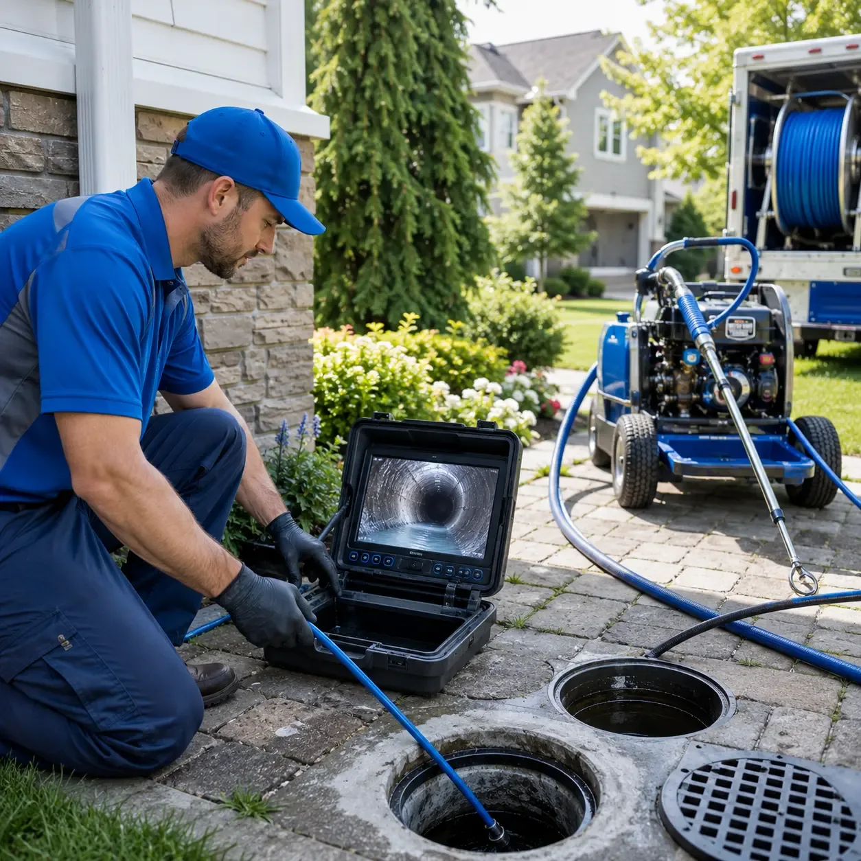 Outdoor drain cleaning professionals serving Southbury, CT
